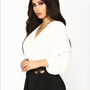 Fashion Nova Wrap Top